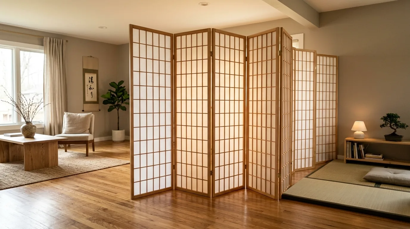 Combine dividers with lighting for mood